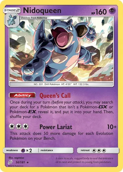 56/181 Nidoqueen Reverse Holo - Team Up