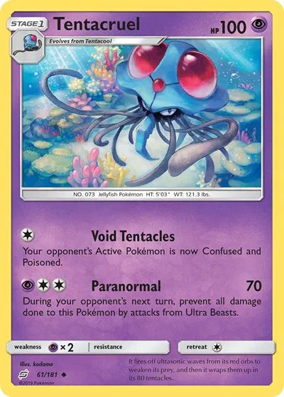 61/181 Tentacruel Reverse Holo - Team Up
