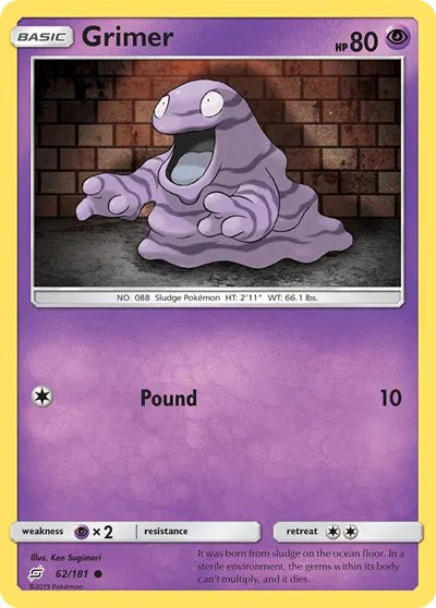 62/181 Grimer Reverse Holo - Team Up