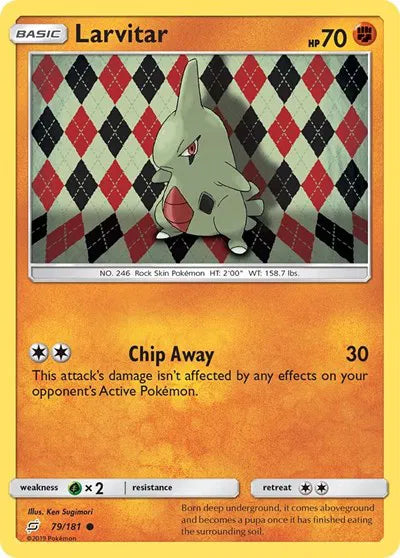 79/181 Larvitar Reverse Holo - Team Up