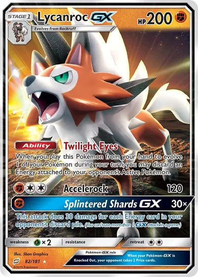 82/181 Lycanroc GX - Team Up
