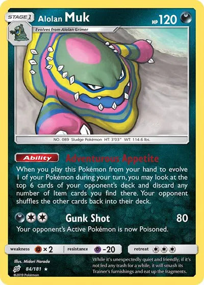84/181 Alolan Muk Reverse Holo - Team Up