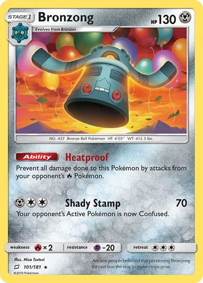 101/181 Bronzong Reverse Holo - Team Up