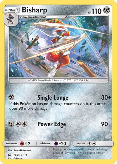 105/181 Bisharp Reverse Holo - Team Up