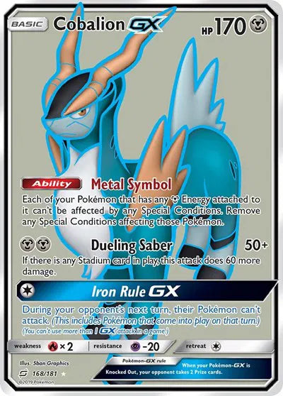 168/181 Cobalion GX - Team Up