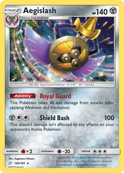 109/181 Aegislash Holofoil - Team Up