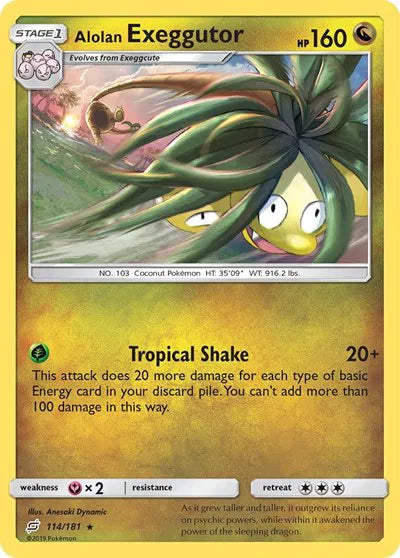 114/181 Alolan Exeggutor Reverse Holo - Team Up