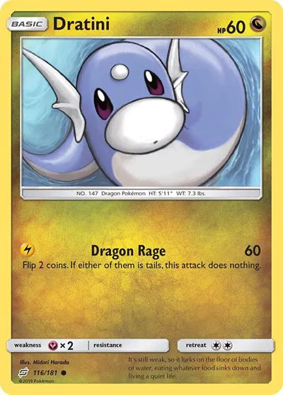 116/181 Dratini Reverse Holo - Team Up