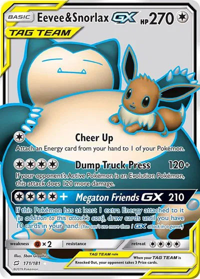 171/181 Eevee & Snorlax GX - Team Up