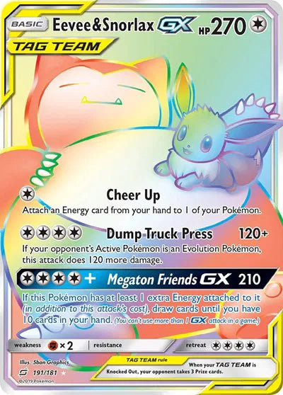 191/181 Eevee & Snorlax GX - Team Up