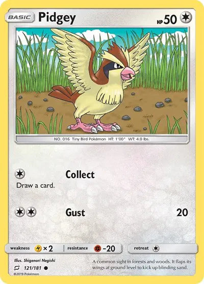 121/181 Pidgey Reverse Holo - Team Up