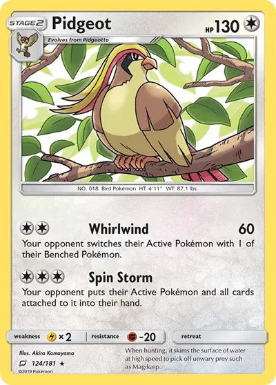 124/181 Pidgeot Reverse Holo - Team Up