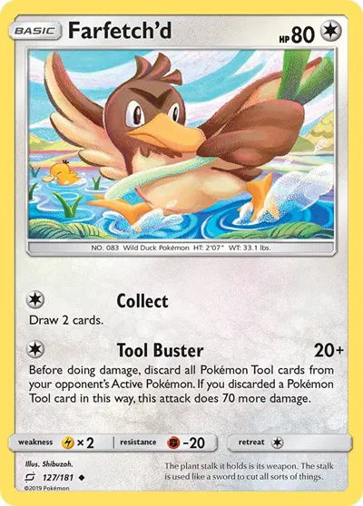 127/181 Farfetch'd Reverse Holo - Team Up