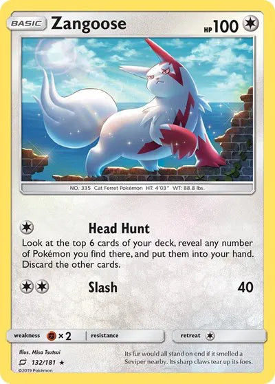 132/181 Zangoose Holofoil - Team Up
