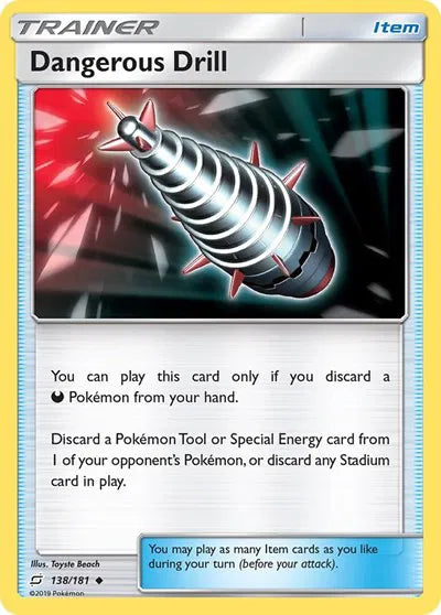138/181 Dangerous Drill Reverse Holo - Team Up