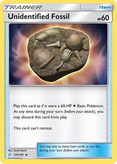 155/181 Unidentified Fossil Reverse Holo - Team Up