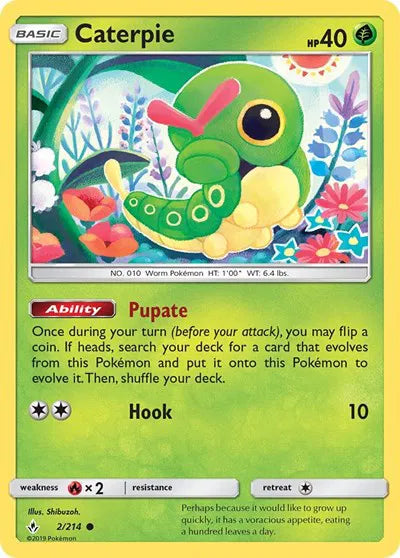 2/214 Caterpie Reverse Holo