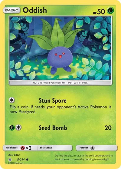 5/214 Oddish Reverse Holo