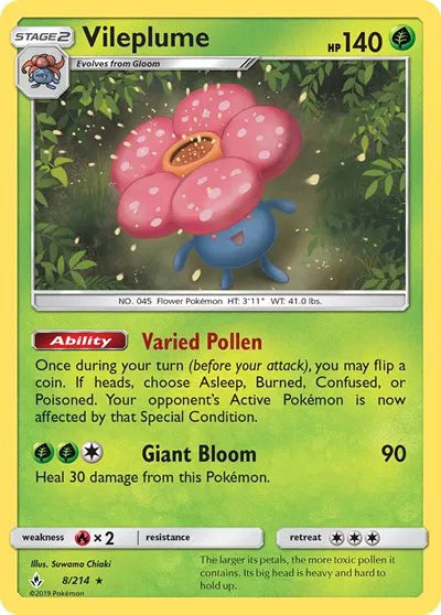 8/214 Vileplume Reverse Holo