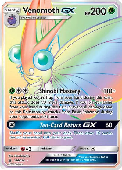216/214 Venomoth GX - Unbroken Bonds