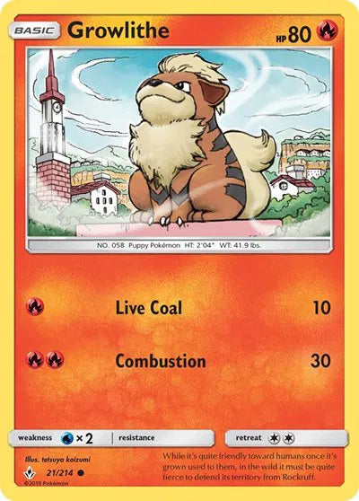 21/214 Growlithe Reverse Holo
