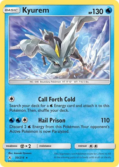 50/214 Kyurem Reverse Holo - Unbroken Bonds