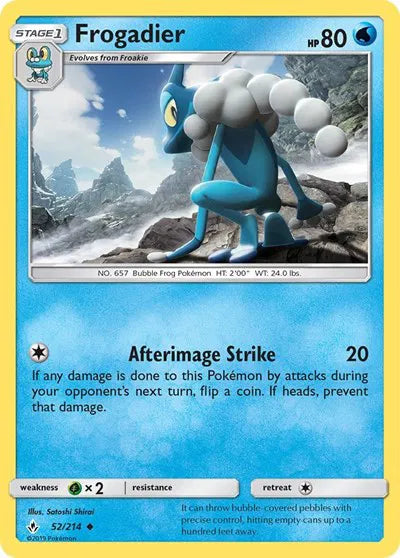 52/214 Frogadier Reverse Holo - Unbroken Bonds