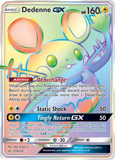 219/214 Dedenne GX - Unbroken Bonds
