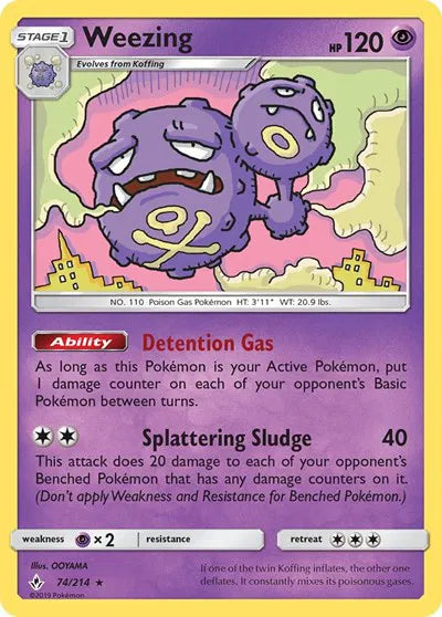74/214 Weezing Reverse Holo - Unbroken Bonds