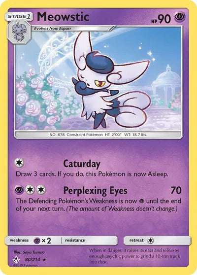 80/214 Meowstic Reverse Holo - Unbroken Bonds