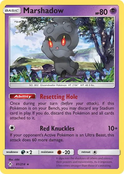 81/214 Marshadow Reverse Holo - Unbroken Bonds