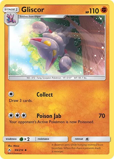 99/214 Gliscor Reverse Holo - Unbroken Bonds