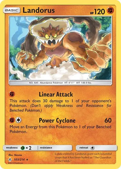 103/214 Landorus Reverse Holo - Unbroken Bonds