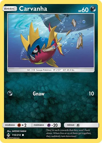 110/214 Carvanha Reverse Holo - Unbroken Bonds