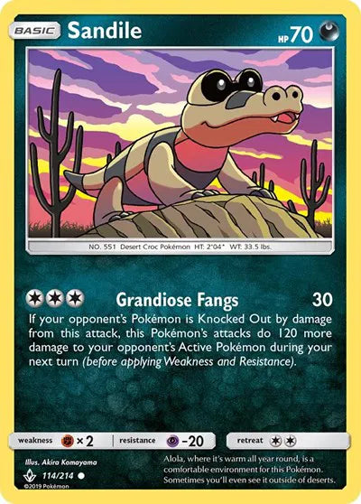 114/214 Sandile Reverse Holo - Unbroken Bonds