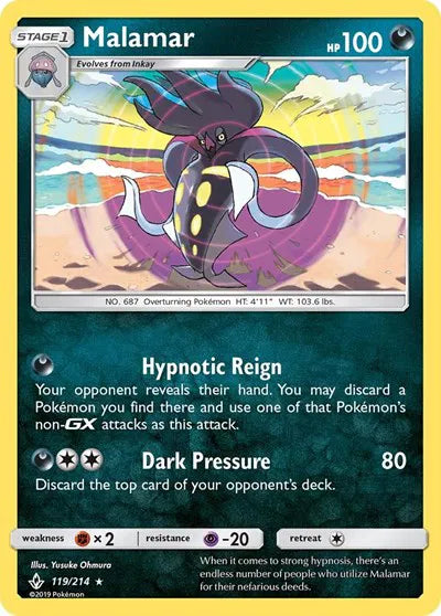 119/214 Malamar Reverse Holo - Unbroken Bonds