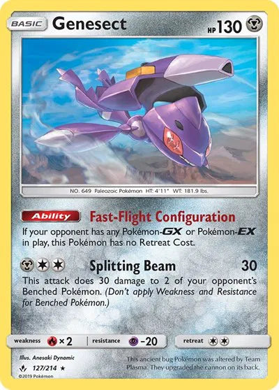 127/214 Genesect Reverse Holo - Unbroken Bonds