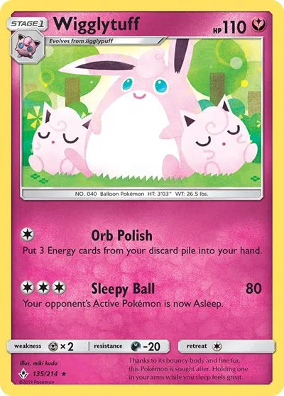 135/214 Wigglytuff Reverse Holo - Unbroken Bonds