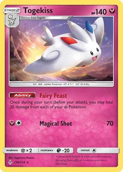 138/214 Togekiss Reverse Holo - Unbroken Bonds
