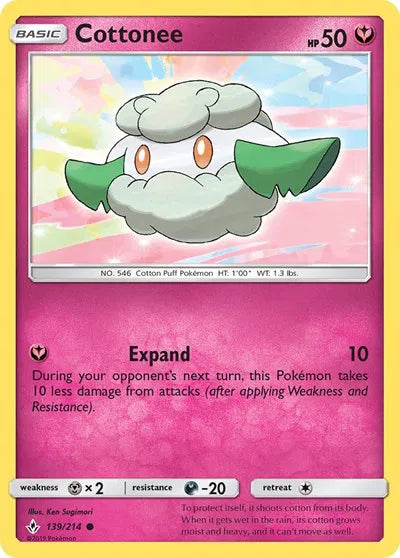 139/214 Cottonee Reverse Holo - Unbroken Bonds