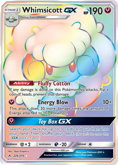 226/214 Whimsicott GX - Unbroken Bonds