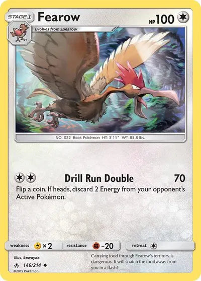 146/214 Fearow Reverse Holo - Unbroken Bonds