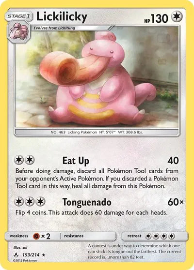 153/214 Lickilicky Reverse Holo - Unbroken Bonds