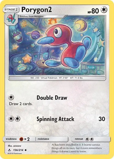 156/214 Porygon2 Reverse Holo - Unbroken Bonds