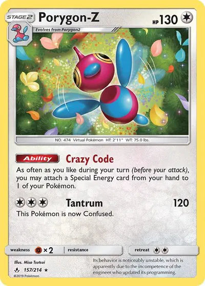 157/214 Porygon-Z Reverse Holo - Unbroken Bonds