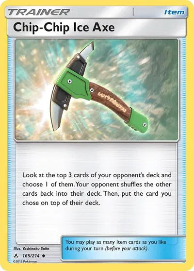 165/214 Chip-Chip Ice Axe Reverse Holo - Unbroken Bonds
