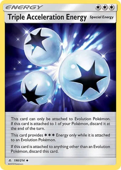 190/214 Triple Acceleration Energy Reverse Holo - Unbroken Bonds