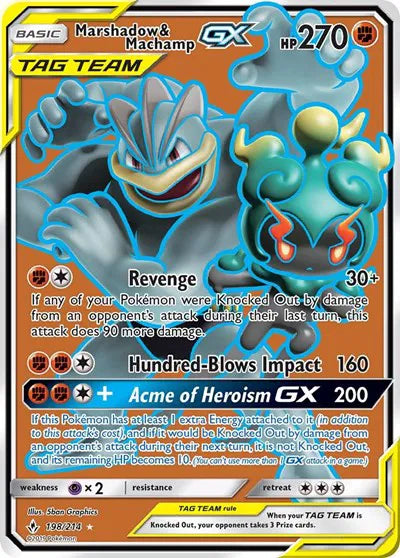 198/214 Marshadow & Machamp GX - Unbroken Bonds