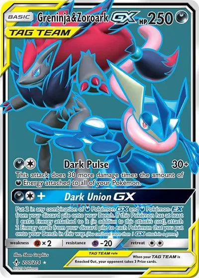 200/214 Greninja & Zoroark GX - Unbroken Bonds