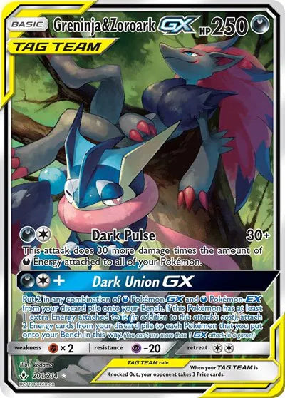 201/214 Greninja & Zoroark GX - Unbroken Bonds